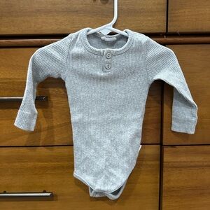 Jamie Kay Light Gray Ribbed Bodysuit